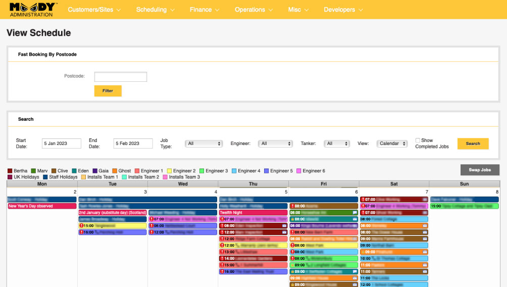 View Schedule